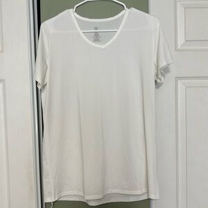 Women’s White T-Shirt, Size Large, Real Essentials, Excellent Condition!